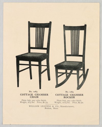 Katalogová ilustrace, Návrhy na židle, 1904–05 od Unbekannt