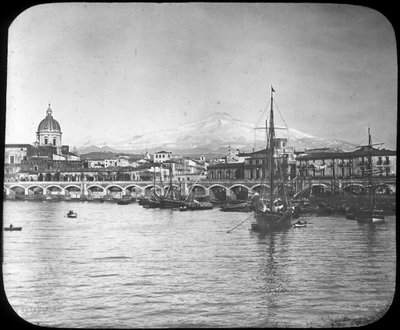 Catania a Etna, Sicílie, Itálie, konec 19. nebo začátek 20. století od Unbekannt