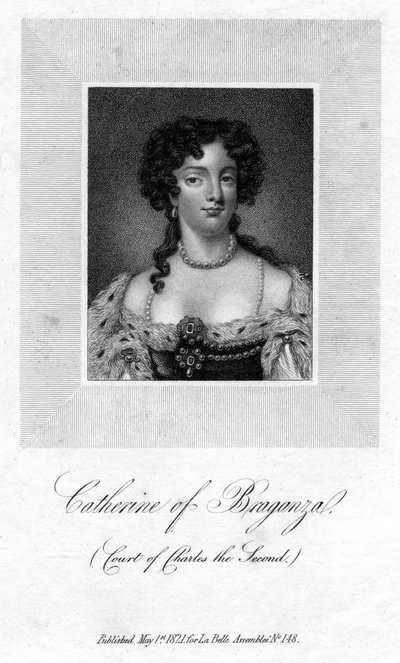 Kateřina z Braganzy, královna choť anglického krále Karla II., 1821 od Unbekannt