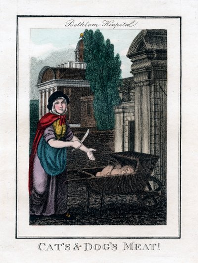 Cats and Dogs Meat!, Bethlem Hospital, Londýn, 1805 od Unbekannt