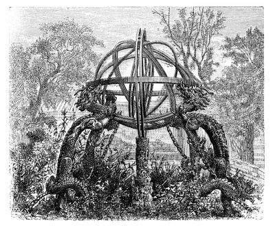 Nebeská koule ve staré observatoři, Peking, c1890 od Unbekannt