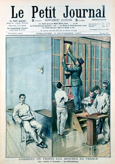 Cela a knihovna ve věznici ve Fresnes, 1907 od Unbekannt