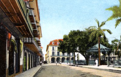 Central Park and Canal Building, Panama City, Panama, c1920 od Unbekannt