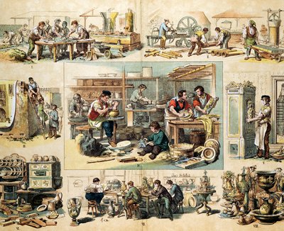 Keramický průmysl, c1870 od Unbekannt