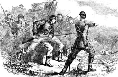 Obvinění federálů v Korintu, Americká občanská válka, c1880 od Unbekannt