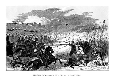Pověření pruských kopiníků ve Weissenburgu, 1870, 1875 od Unbekannt