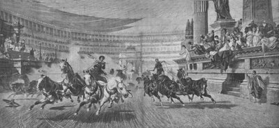 Závody vozů v Circus Massimus v Římě, 19. století od Unbekannt