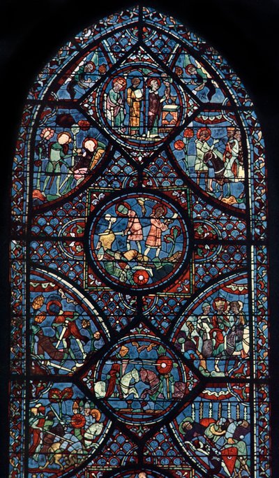 Okno Karla Velikého, Katedrála v Chartres, Francie, c1225 od Unbekannt