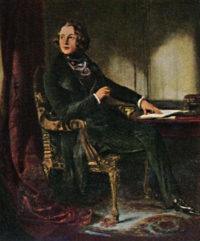 Charles Dickens 1812-1870. - Gemälde von Maclise, 1934. od Unbekannt