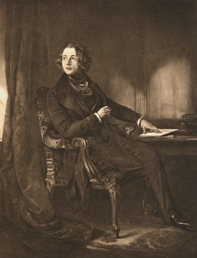 Charles Dickens, anglický romanopisec a novinář, c1836 od Unbekannt