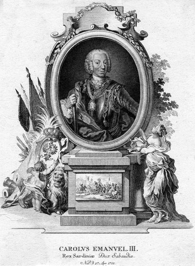 Karel Emmanuel III Sardinský, vévoda Savojský a král Sardinie, 1701-1773 od Unbekannt