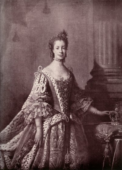 Charlotte Sophia z Mecklenburg-Strelitz, královna choť Jiřího III., 1761-1762, 1919 od Unbekannt