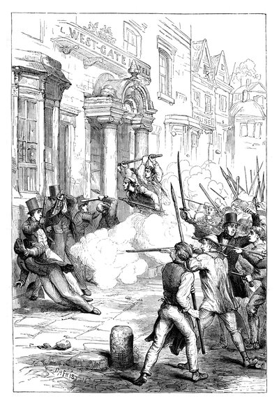 Chartistické nepokoje v Newportu, Monmouthshire, 1839 c1895 od Unbekannt