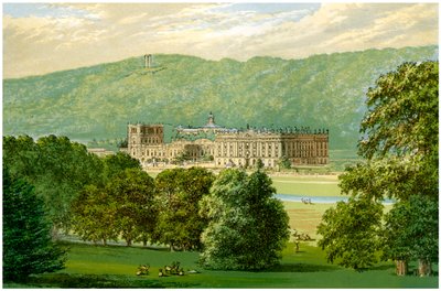 Chatsworth House, Derbyshire, domov vévody z Devonshire, c1880 od Unbekannt
