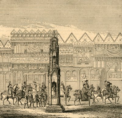 Cheapside Cross, jak se objevil v roce 1547, 1897. od Unbekannt