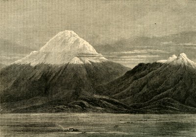 Chimborazo a Carihuairzao, ze směru Riobamba, 1881. od Unbekannt