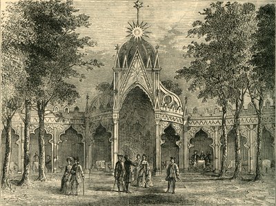 Čínský pavilon ve Vauxhall Gardens, c1878. od Unbekannt