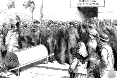Epidemie cholery v Neapoli od Unbekannt