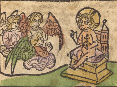 Kristus Dítě se třemi anděly, c. 14601470. od Unbekannt