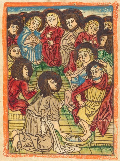 Kristus umývá nohy apoštolům, c. 1480. od Unbekannt