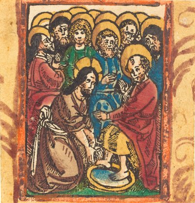 Kristus umývá nohy apoštolům, c. 14901500. od Unbekannt
