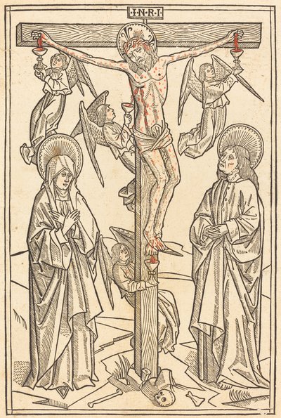 Kristus na kříži s anděly, 1481. od Unbekannt