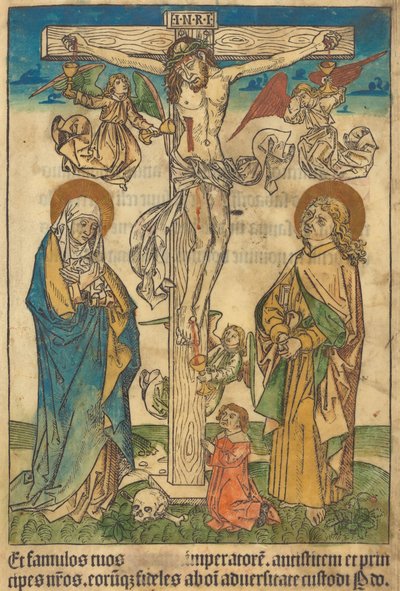 Kristus na kříži s anděly, c. 1490. od Unbekannt