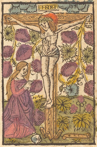 Kristus na kříži s vinnou révou, c. 14901500. od Unbekannt