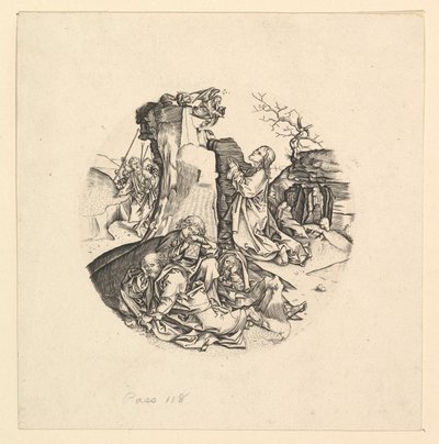 Kopie Krista na Olivové hoře v rondelu, ca. 1435-1491. od Unbekannt