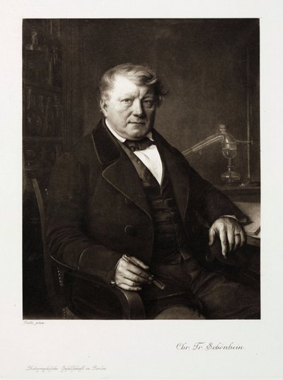 Christian Friedrich Schonbein, německý chemik, c 1860 od Unbekannt