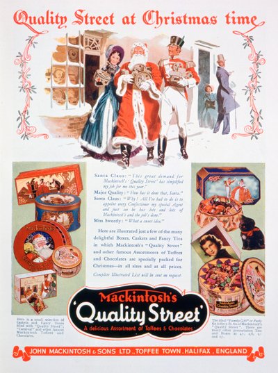 Vánoční reklama na Mackintoshs Quality Street, 1937 od Unbekannt
