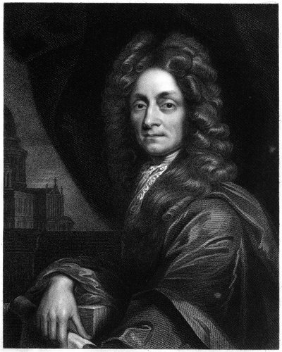 Christopher Wren , anglický architekt, matematik a fyzik, 1833 od Unbekannt