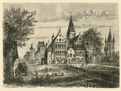 Kostel a věž chrámu, Paříž, 1890. od Unbekannt