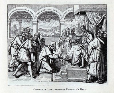 Občané Lodi prosící Friedrichs Help, 1882 od Unbekannt