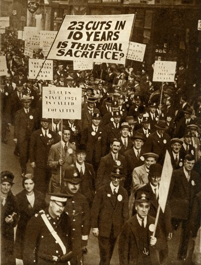Státní úředníci protestující proti snižování platů, Londýn, říjen 1931, 1935. od Unbekannt