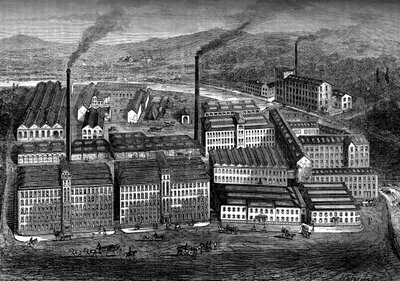 Clarks Anchor Thread Works, Paisley, Skotsko, c1880 od Unbekannt