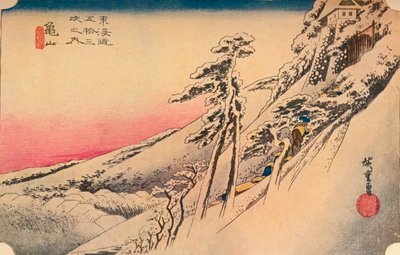 Jasné počasí po sněhu v Kameyama, z 53 stanic Tokaido, 1832, 1903 od Unbekannt
