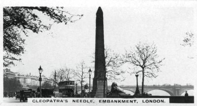 Cleopatras Needle, Embankment, Londýn, c1920 od Unbekannt
