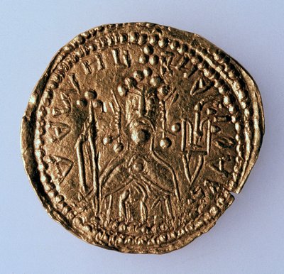 Mince Zlatnik velkovévody Vladimira Svjatoslaviče, Averse: Portrét panovníka, 980-1015 od Unbekannt