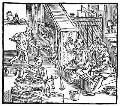 Minciři při práci, 1577, 1893 od Unbekannt