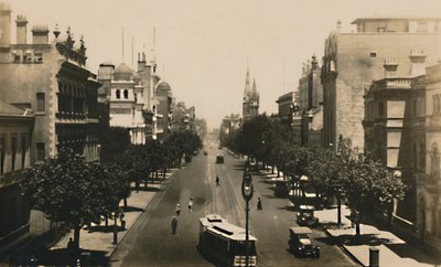 Collins Street, Melbourne, Austrálie, 20. léta 20. století. od Unbekannt