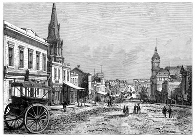 Collins Street, Melbourne, Victoria, Austrálie, 19. století od Unbekannt