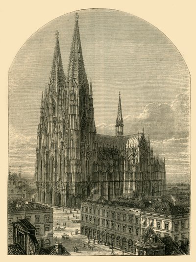 Kolínská katedrála tak, jak byla dokončena, 1881. od Unbekannt