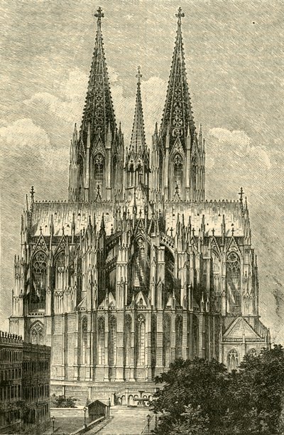Kolínská katedrála, z východu, 1890. od Unbekannt