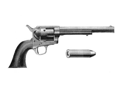 Revolver Colt Frontier, vynalezený Samuelem Coltem 1814-62, c1890 od Unbekannt