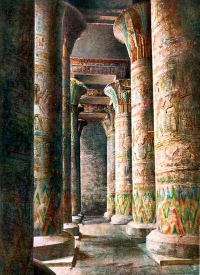 Sloupce, Horův chrám, Edfu, Egypt, 20. století od Unbekannt