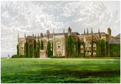 Combermere Abbey, Shropshire, domov vikomta Combermere, c1880 od Unbekannt
