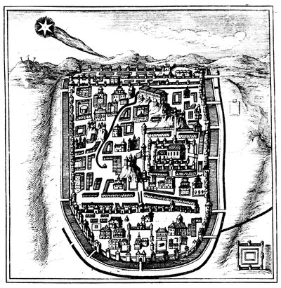 Kometa z roku 66 n. l. Halley nad Jeruzalémem, 1666 od Unbekannt