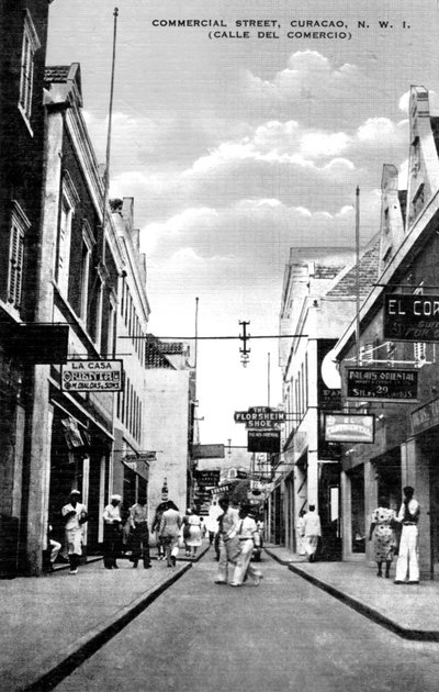 Commercial Street, Curacao, Nizozemské Antily, c1900 od Unbekannt