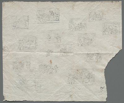 Kompoziční skici podle Raphaela a dalších umělců recto, c. 1800. od Unbekannt